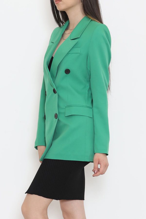 Blazer Ceket Yeşil - 80027.683. - Görsel 3