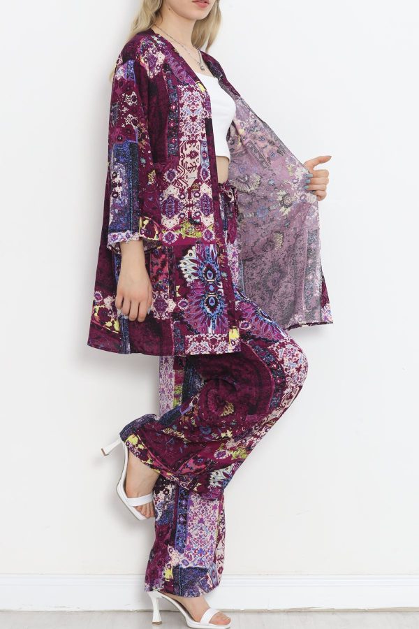 Kimono Takım Mor - 10553.1095. - Görsel 5